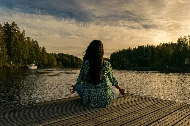 Woman meditating